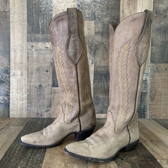 Larry Mahan Tall Western Cowboy Boots Mens 10 D - Picture 1 of 14